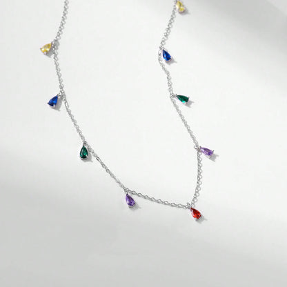 Collana gocce colorate