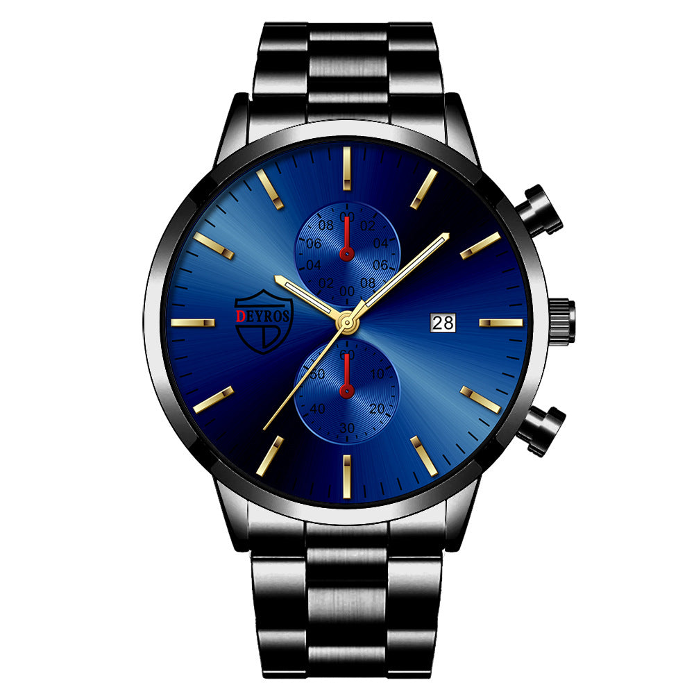 Orologio da uomo acciaio luminoso