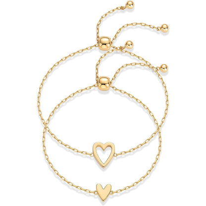 Set braccialetto ciondolo cuore