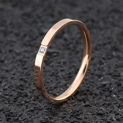 Anello zircone acciaio