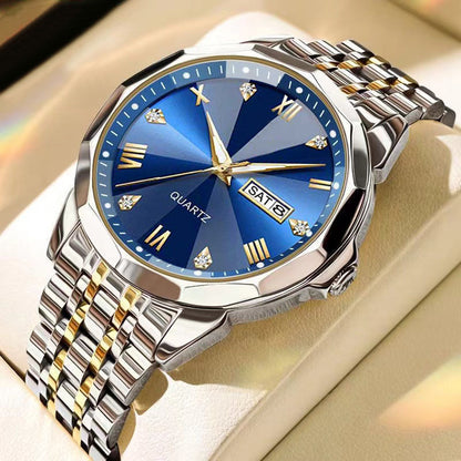 Orologio doppio calendario quarzo