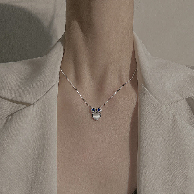 Collana con gufo in opale