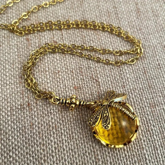 Collana libellula bronzo