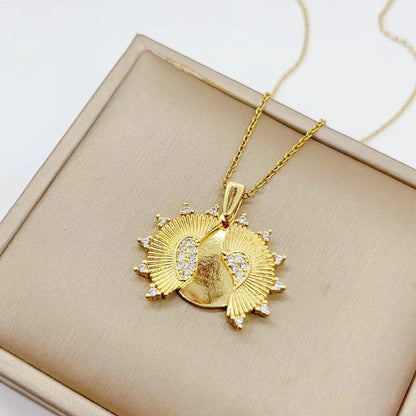 Collana acciaio titanio cuore farfalla girasole
