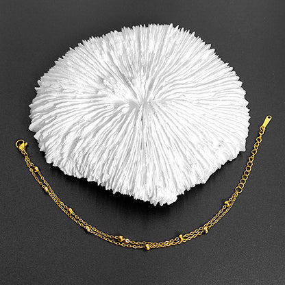 Bracciale doppio strato dorato