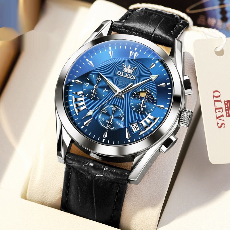 Orologio da uomo con calendario multifunzione