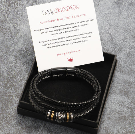 Bracciale intrecciato multistrato