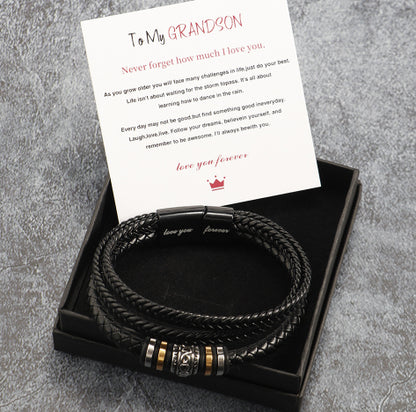 Bracciale intrecciato multistrato