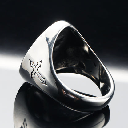 Anello croce e cuore
