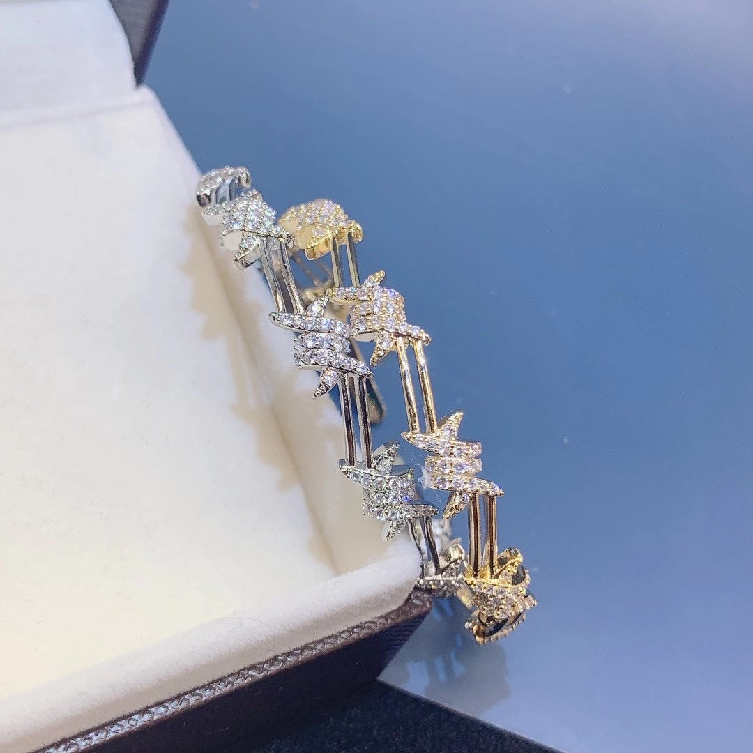 Braccialetto geometrico zirconi