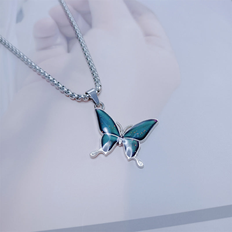 Collana farfalla termocromica