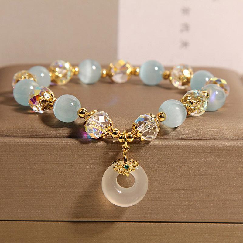 Bracciale opale blu pendente