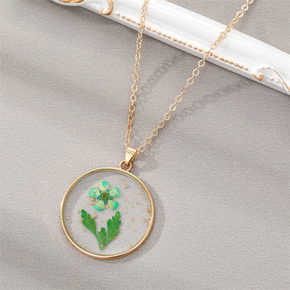 Collana fiori secchi in resina