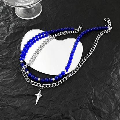 Collana stella occhio di gatto