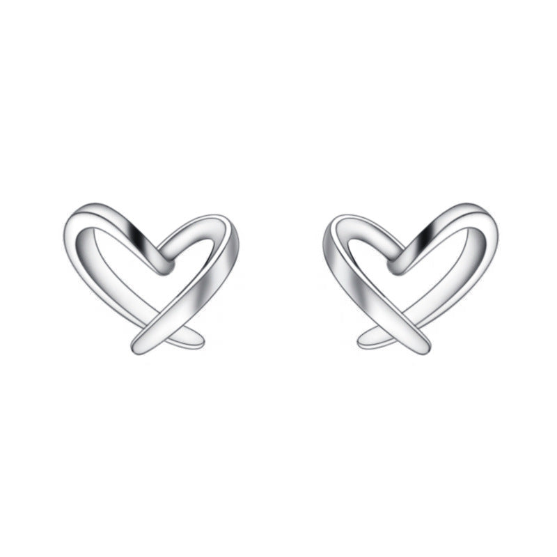 Orecchini cuore argento per donne