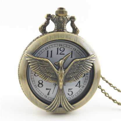Orologio da tasca vintage uccello e freccia