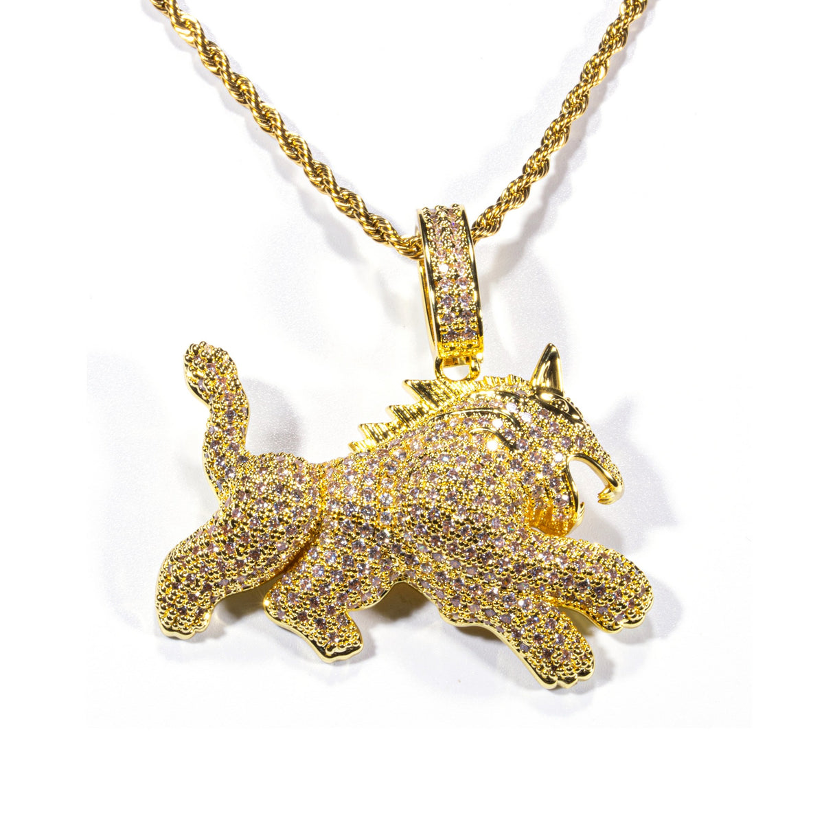 Collana con ciondolo leopardo