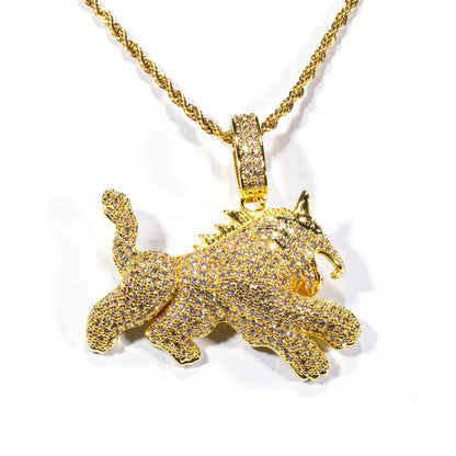 Collana con ciondolo leopardo