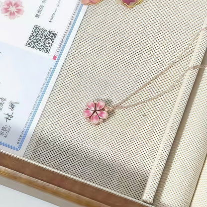 Collana floreale argento minimalista da donna
