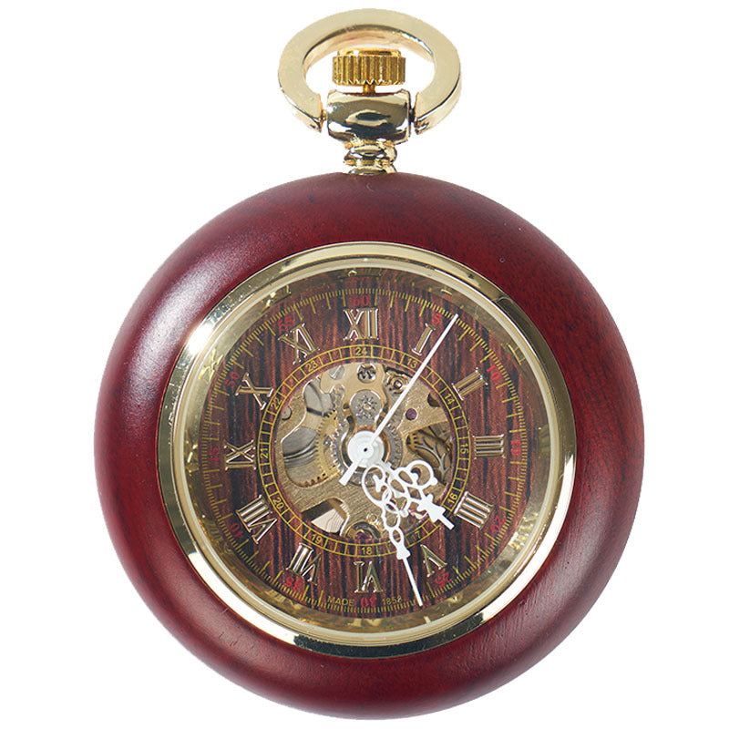 Orologio da tasca in mogano automatico