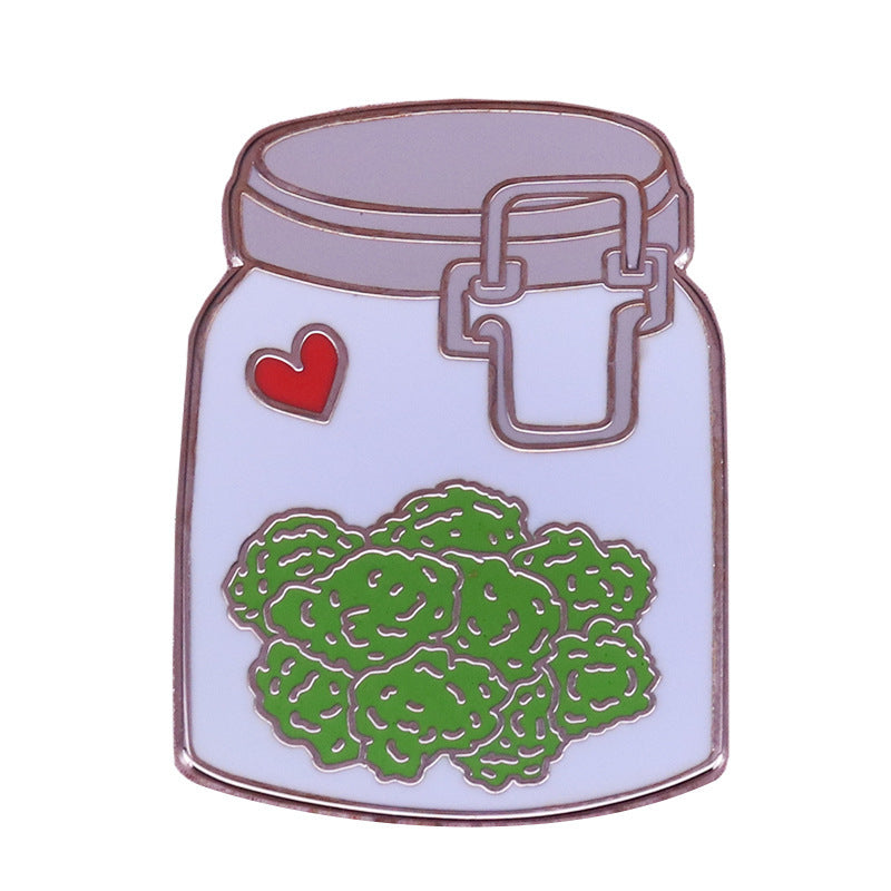 Spilla bottiglia illustrata