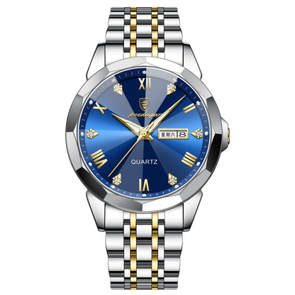 Orologio doppio calendario quarzo