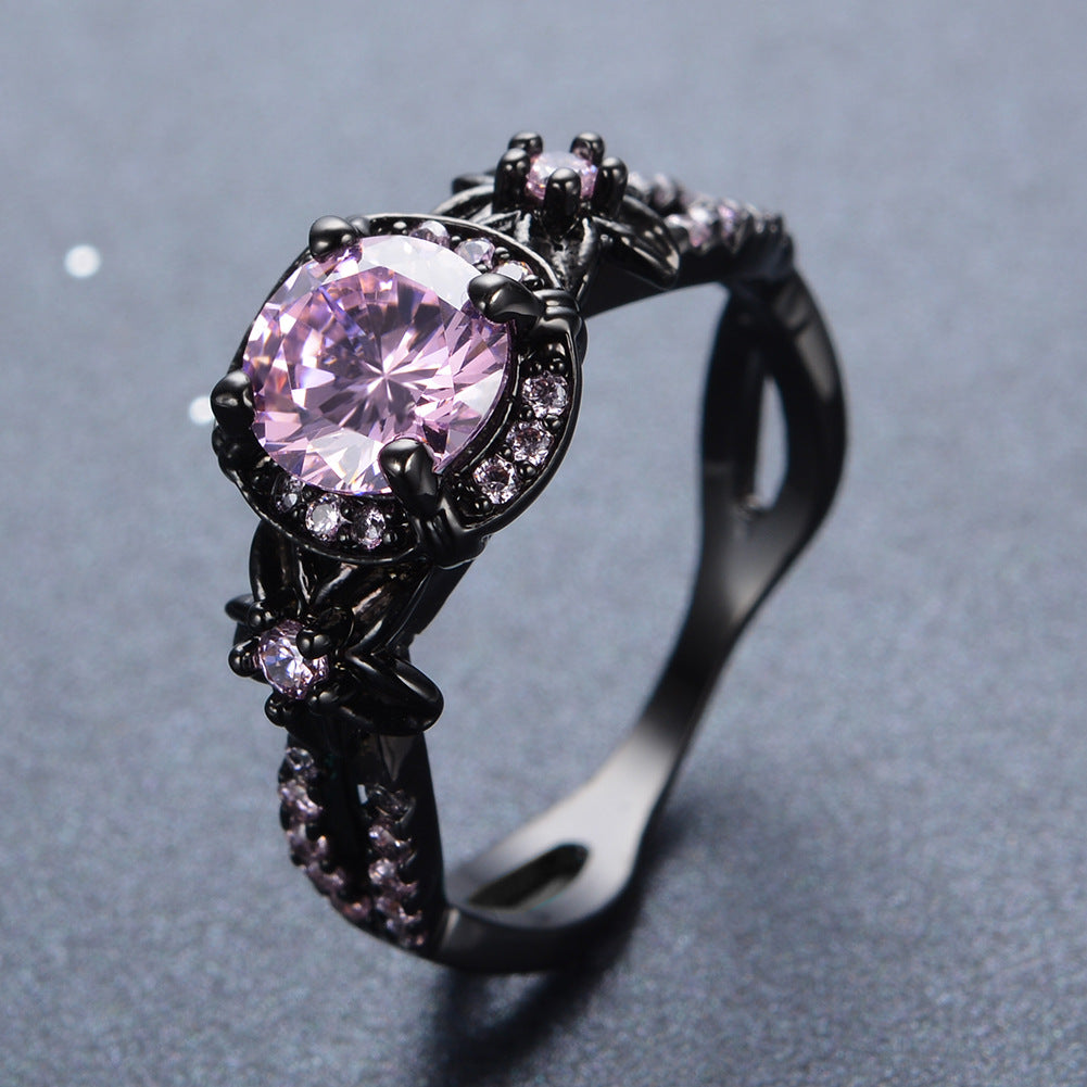 Anello opale con diamante