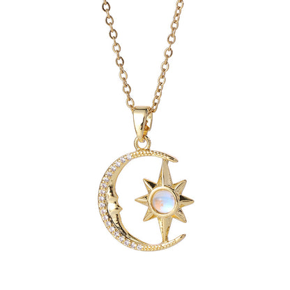 Collana stella luna ornamento