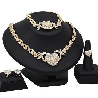 Set gioielli a forma di cuore