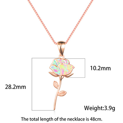 Collana opale rosa