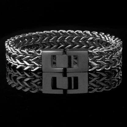 Bracciale catena cubana doppio retrò