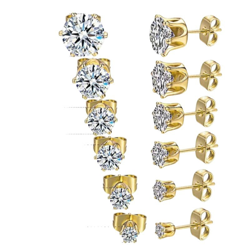Orecchini corona con zircone