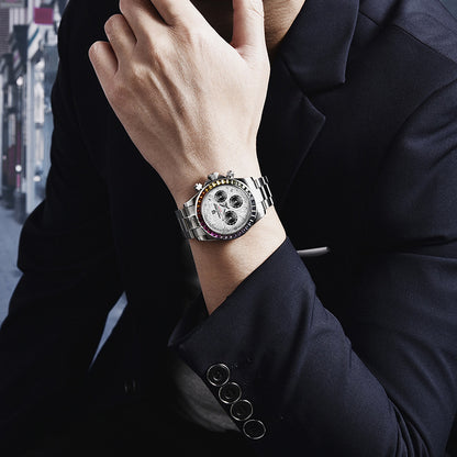 Orologio uomo acciaio cristalli