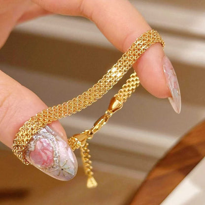 Bracciale intrecciato vintage in oro