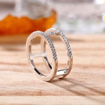 Anello geometrico doppio strato