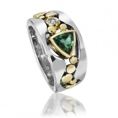 Anello traforato zircone verde