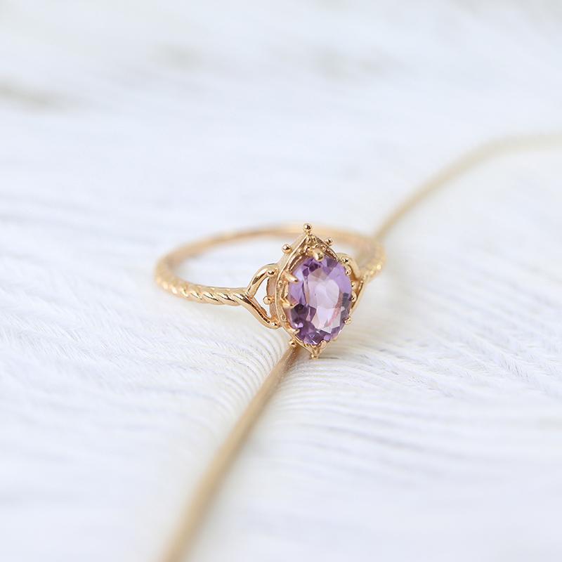 Anello ametista sintetico da donna