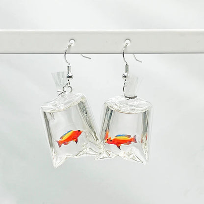 Orecchini pesce resina