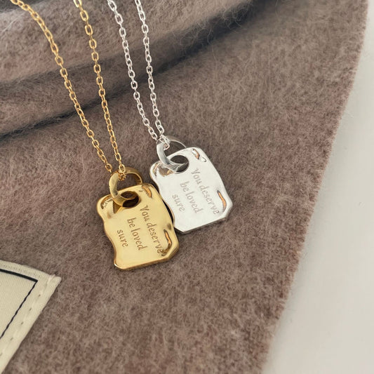 Collana monogramma argento