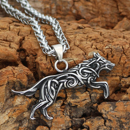Collana vichinga con lupo