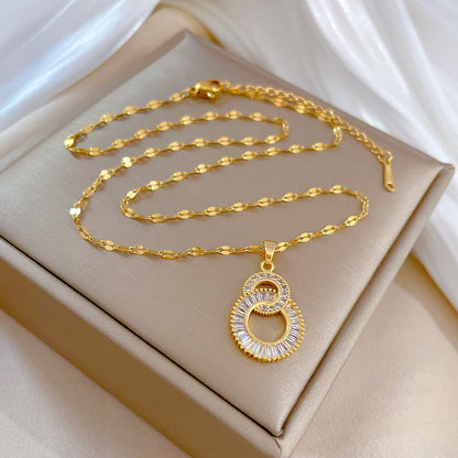 Collana clavicolare doppio anello
