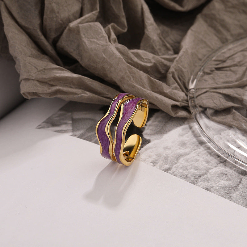 Anello doppio smalto