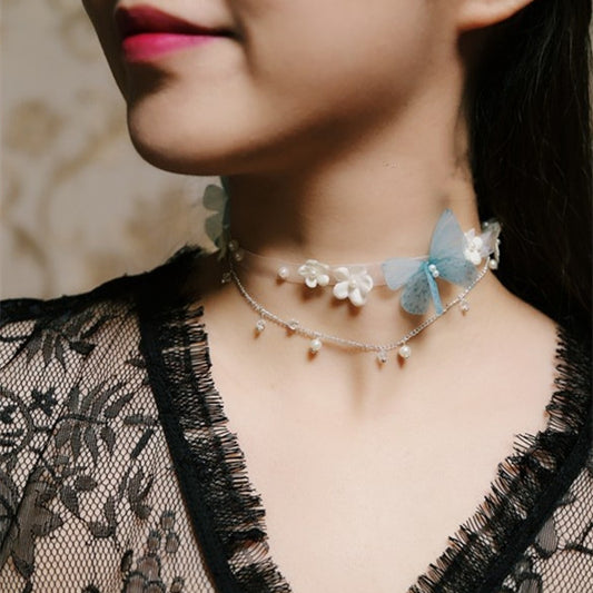 Accessorio tulle azzurro
