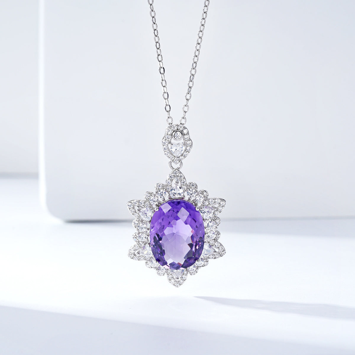 Collana ametista geometrica