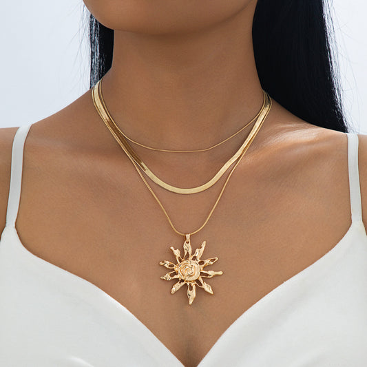 Collana Ciondolo Girasole Retrò Minimalista