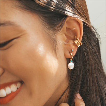 Orecchini perla barocchi argento