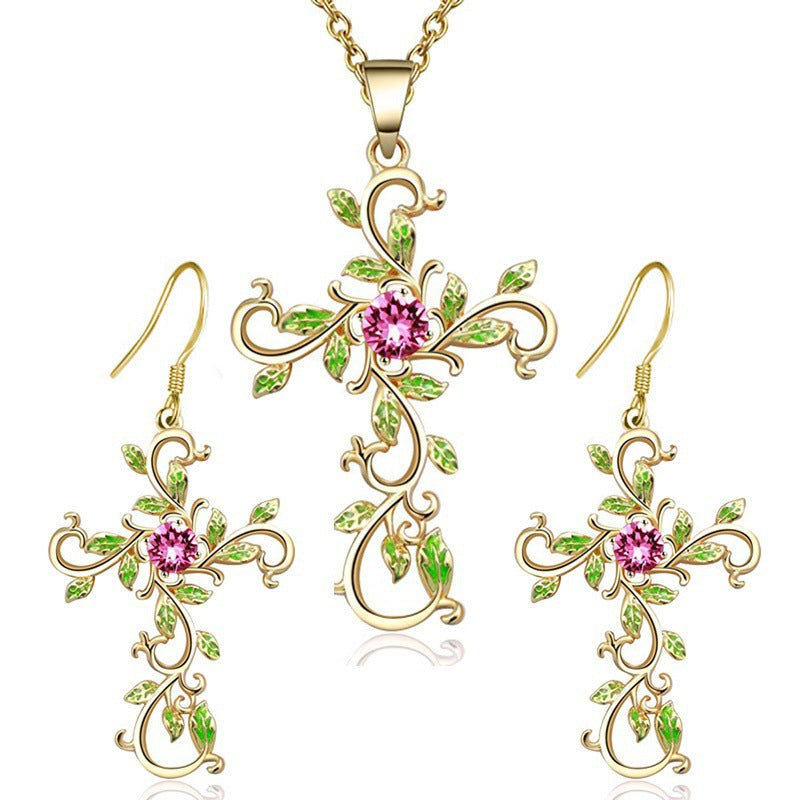 Set bijoux con croce