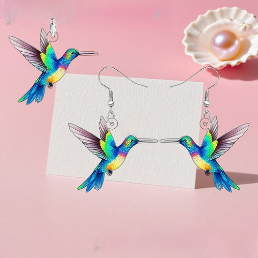 Set collana e orecchini colibrì