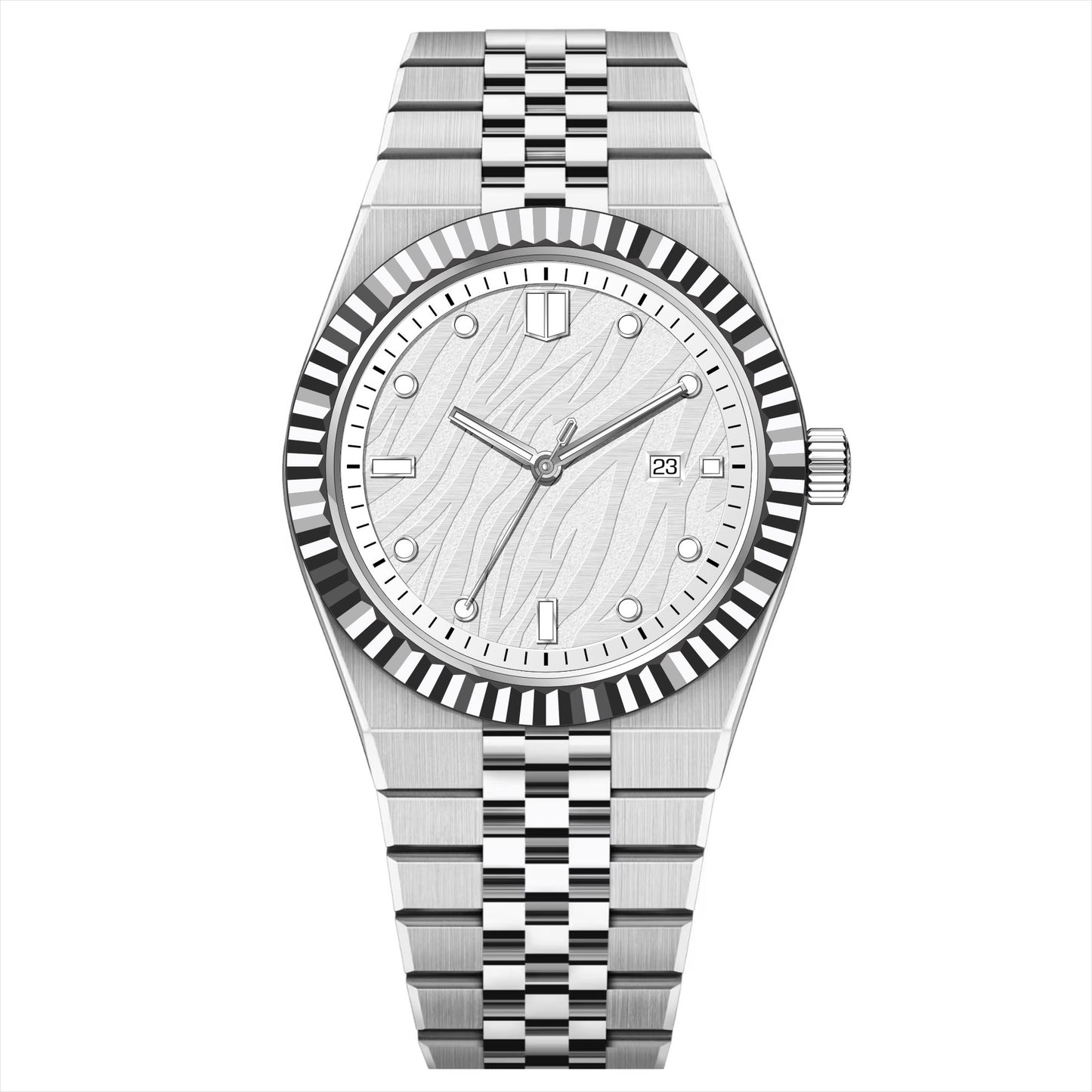 Orologio con cinturino in acciaio d'affari di lusso