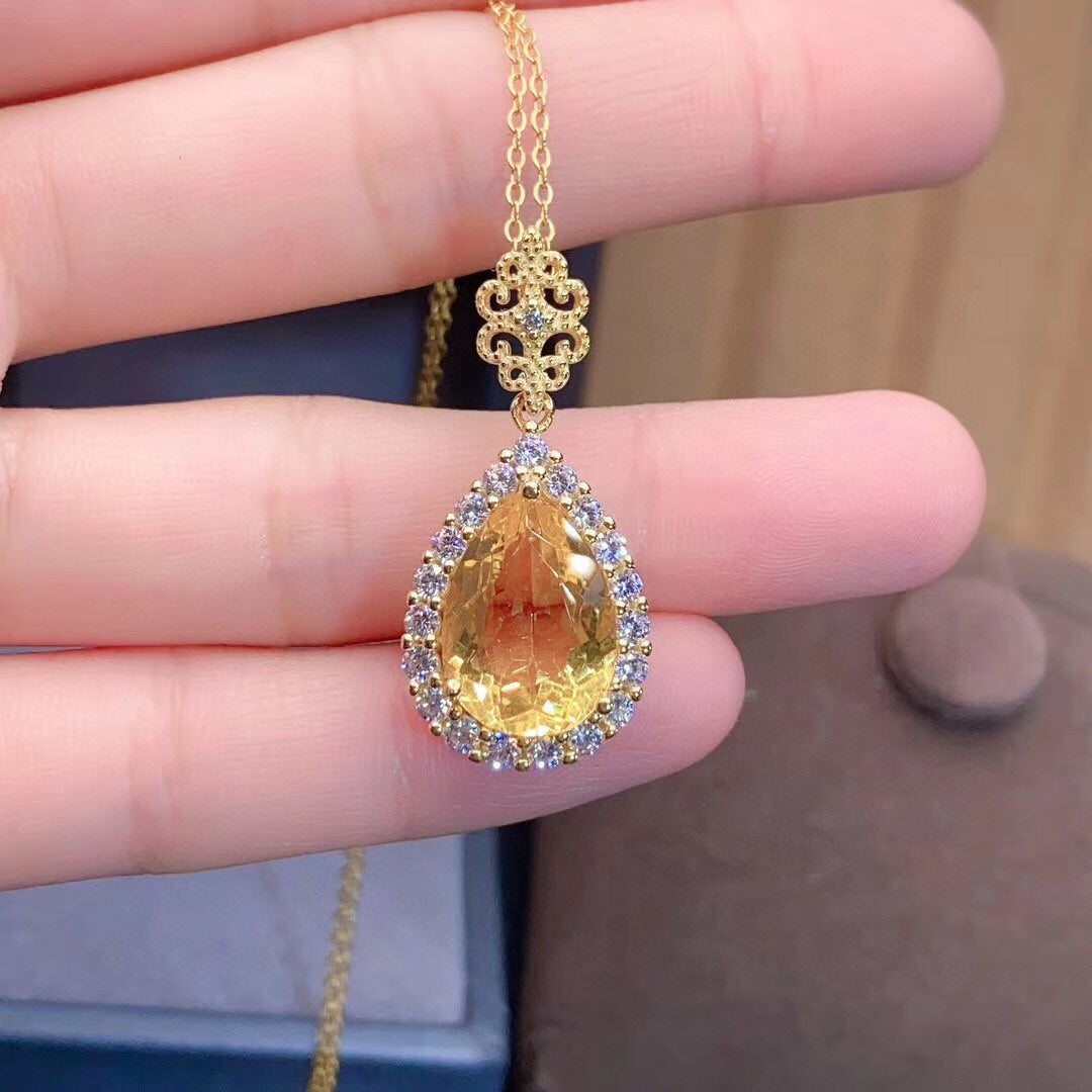 Collana quarzo citrino